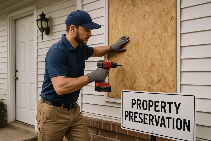 Professional property preservation service in action Professional property preservation service in action